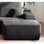 Chaise longue modulaire grise et réversible grise, sans assemblage, 373 - 001, velours côtelé, chaise longue modulaire de 37,53 po de profondeur, outils, support à haute résilience, hauteur de 16,81 po