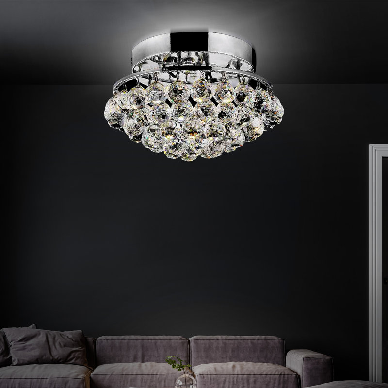 Plafonnier semi-encastré 14" unique à plusieurs niveaux 4 lumières Wesley