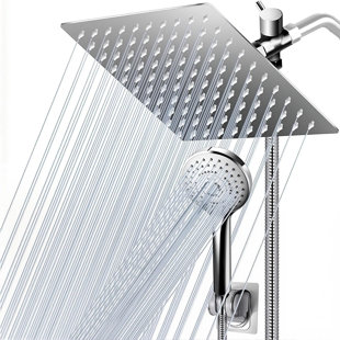 Black Shower Head with handheld Spray High Pressure 8 inch Rain Showerhead Combo