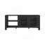 Meuble télé 65 po avec 5 tablettes ouvertes, 2 portes et console multimédia moderne pour le rangement dans le salon Freedom