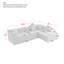 105,5 po modulaire avec assise profonde et tissu pour un salon modulaire en L confortable-99440864