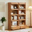 Vitrines en bois manufacturé brun massif-121319008