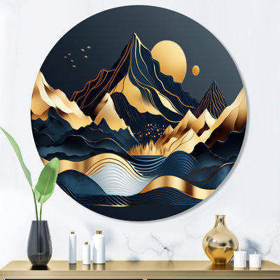 Bron " Gold Minimalist Mountains III "