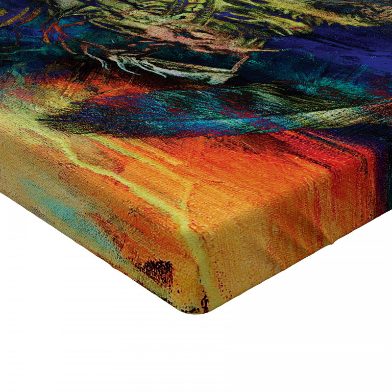 Microfiber Abstract Fitted Sheet, Twin XL Fitted Sheet