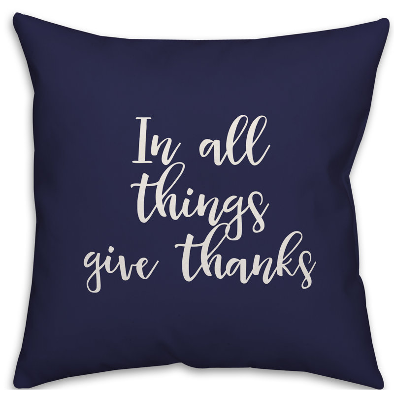 Coussin In All Things, Bleu marine, Coussin décoratif