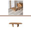 Table basse de 47,2 pouces de forme libre en placage de bois de frêne rustique pour petit salon