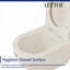 Toilette murale à double chasse LETTOI, cuve en forme de U, 1,1 / 1,6 gpf, siège à fermeture rapide à fermeture en douceur inclus