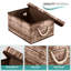 Boîte en tissu à motif en bois-222769892