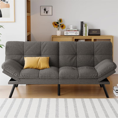 Convertible Futon Sofa Bed with Memory Foam