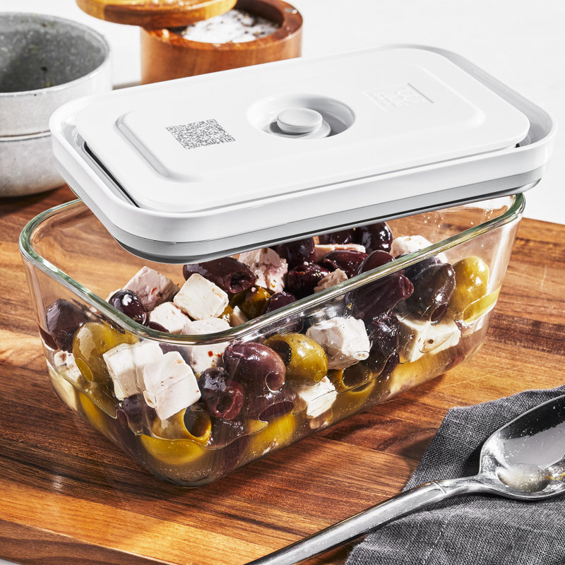 Fresh & Easy Glass Airtight Meal Prep 0.95 Qt Food Storage Container