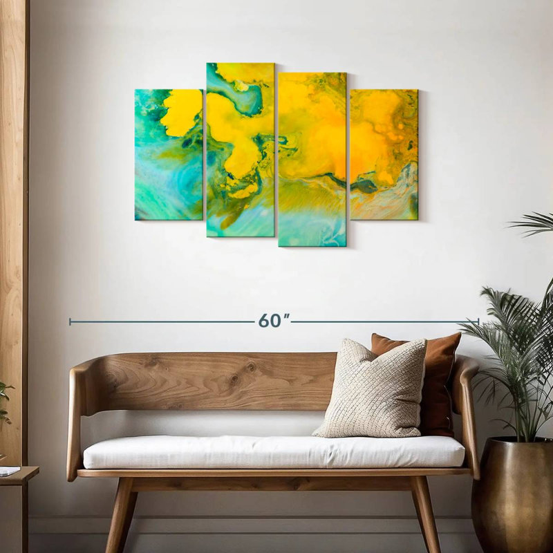 Avery abstrait rustique, H 27 po x l 43 po