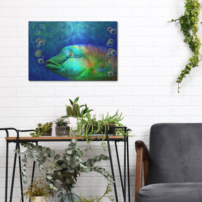 Highland Dunes 'Parrot Fish' by Carol Cavalaris Metal Wall Art