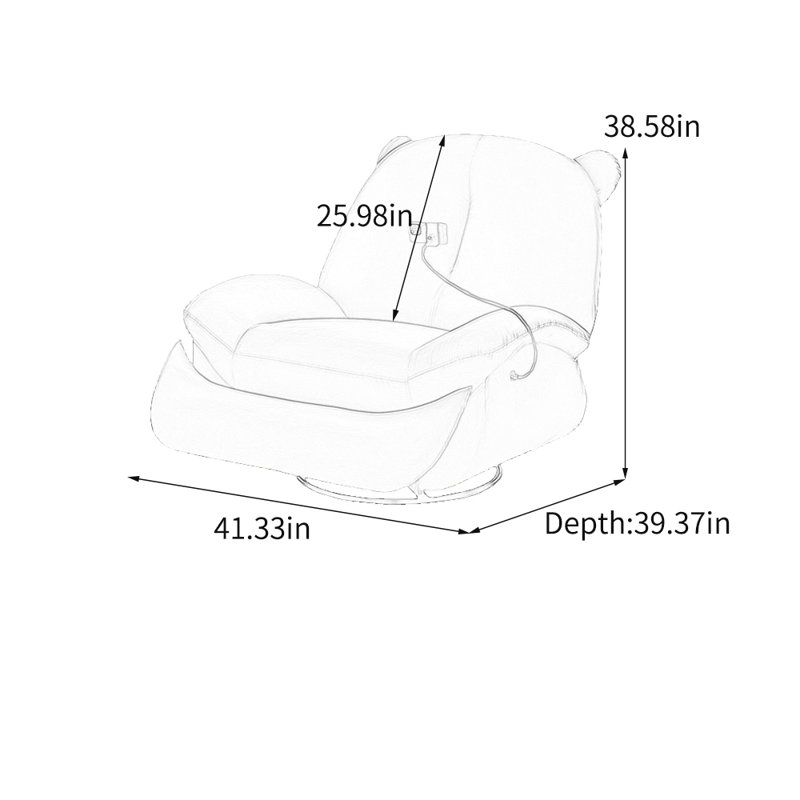 Ergonomic simple style faux leather lounge chair