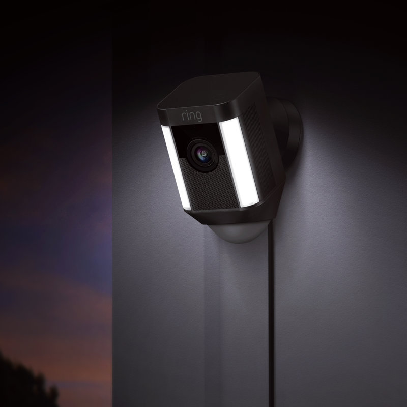 Projecteur de sécurité d'extérieur à DEL avec capteur de mouvement, Noir