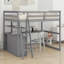 Lit mezzanine avec bureau et tablettes, tiroirs-356977399-356977385