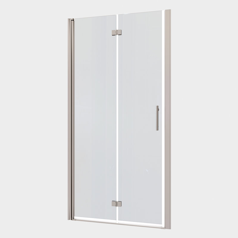 30"-31"W 3/8" Adjustment,Universal Pivot Shower Door, With 1/4" Tempered Glass Finish 3072, Chrome