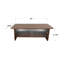 Table basse moderne de 47 po avec rangement coulissant en verre pour porte de salon, chambre à coucher et table de bureau-314400288