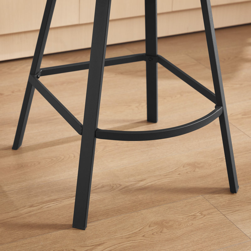 Tabouret de comptoir pivotant de 25,6 po Janayshia, Bleu, 2