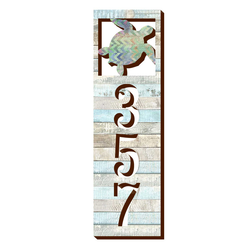 Plaque d'adresse sur 1 ligne Sea Turtle, Oui