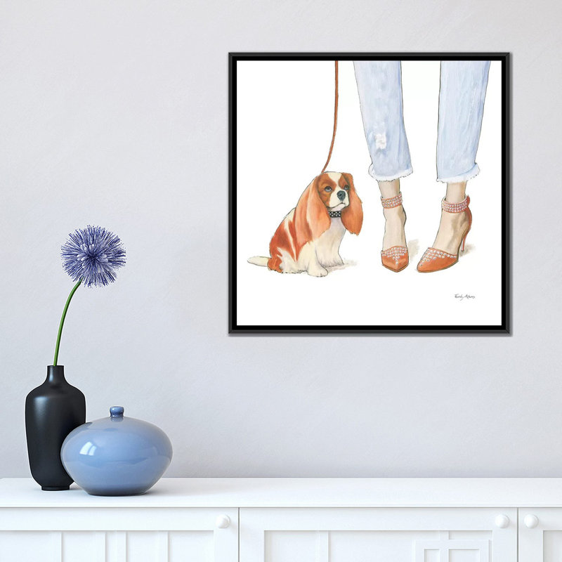 « fourrurey friends iv », reproduction d’impression sur toile, H 26 po x l 26 po x P 1,5 po, Toile avec cadre noir