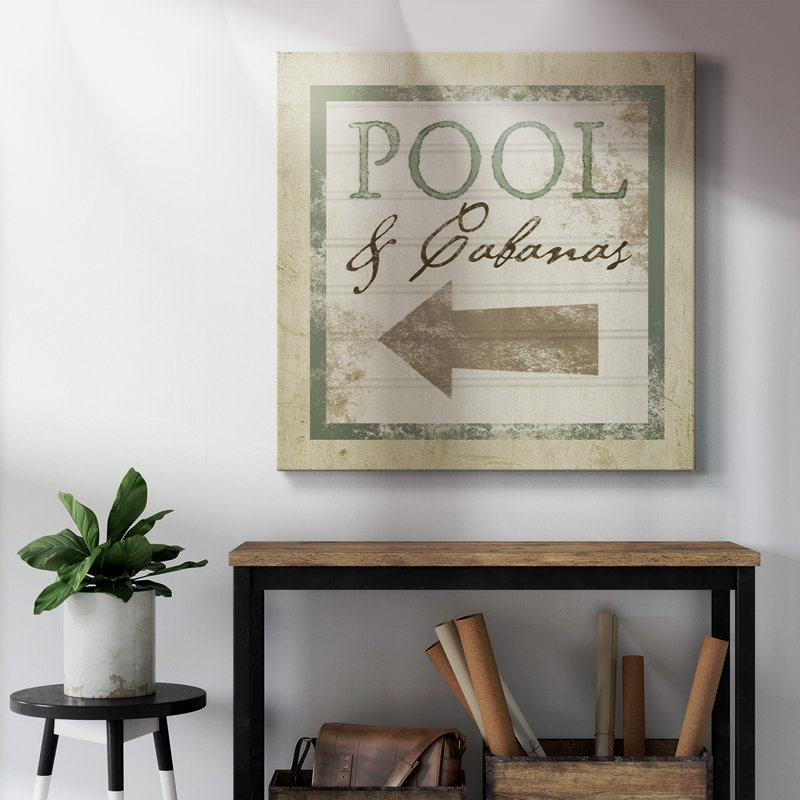 «Beach Sign X», reproduction sur toile tendue, H 16 po x l 16 po x P 1 po