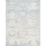 Fine Mamluk Geometric Area Rug in Blue