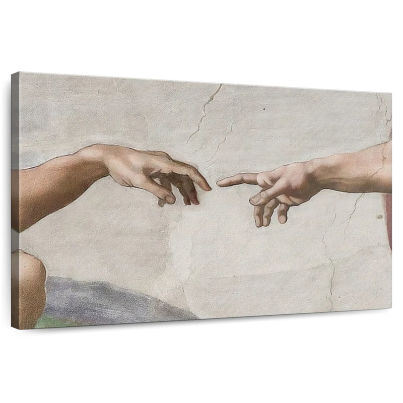 Mains de Leisha de Dieu et Adam, H 32 po x l 48 po