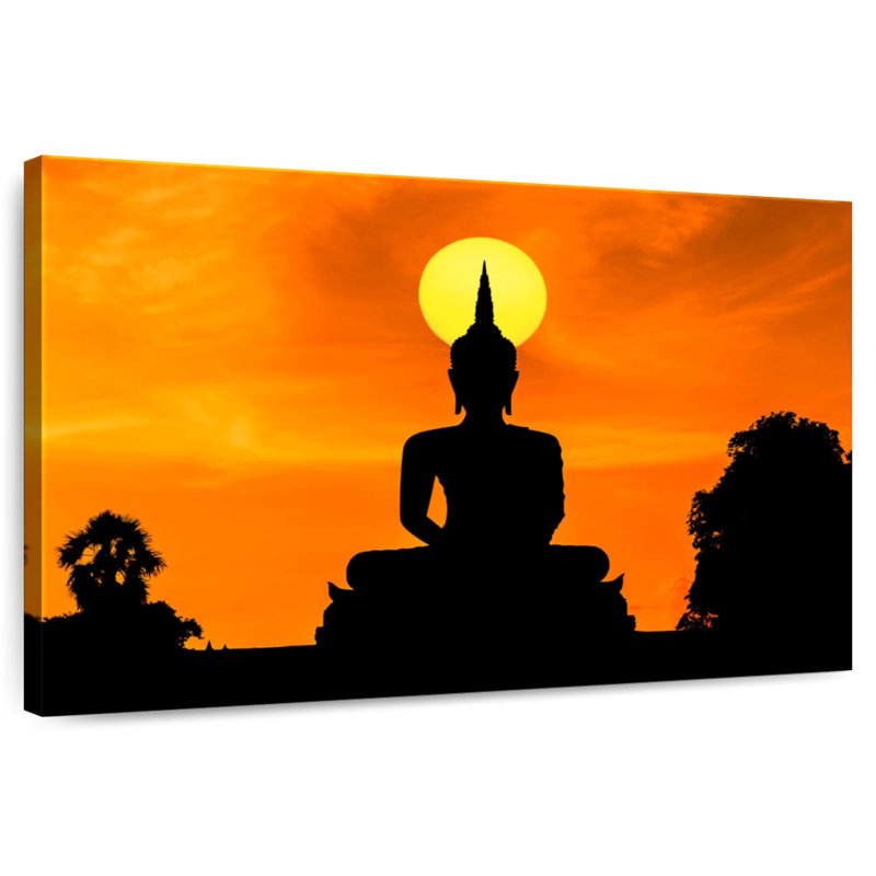 Silhouette de grand Bouddha Adella, H 8 po x l 12 po