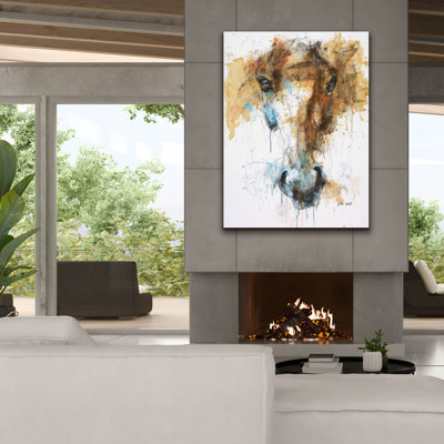 "Epic Graffiti" Face to Face 61 "par Benedicte Gele, art mural sur toile, 40 po x 54 po