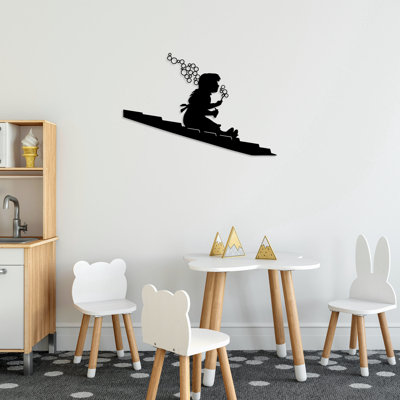Stylish Metal Wall Accessory, Black, 18.5 x 27.6 inches | 100% Metal Construction, Thickness: 0.06 inches | Easy Wall Mount Design | Perfect for Home Decor, Office Spaces & Modern Interiors