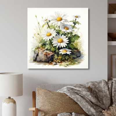 Daisy Flower On Calm Stone III - Daisy Wall Art