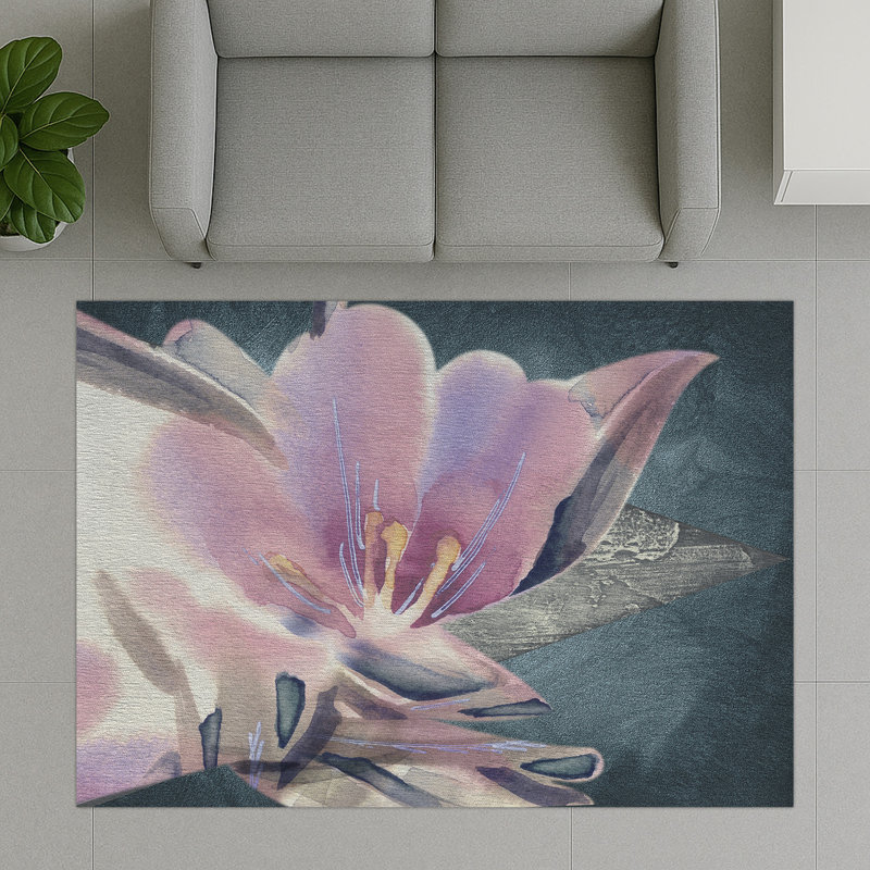 Floral Area Rug, Runner 70 x 140 cm