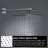 Thermostatic Shower System 12" Rainfall Shower Head with Digital Display, Rough-in Valve-99355754