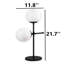 Lampe de table à culot en verre 2 lumières avec base en métal noir - Double lumière moderne-1522651490