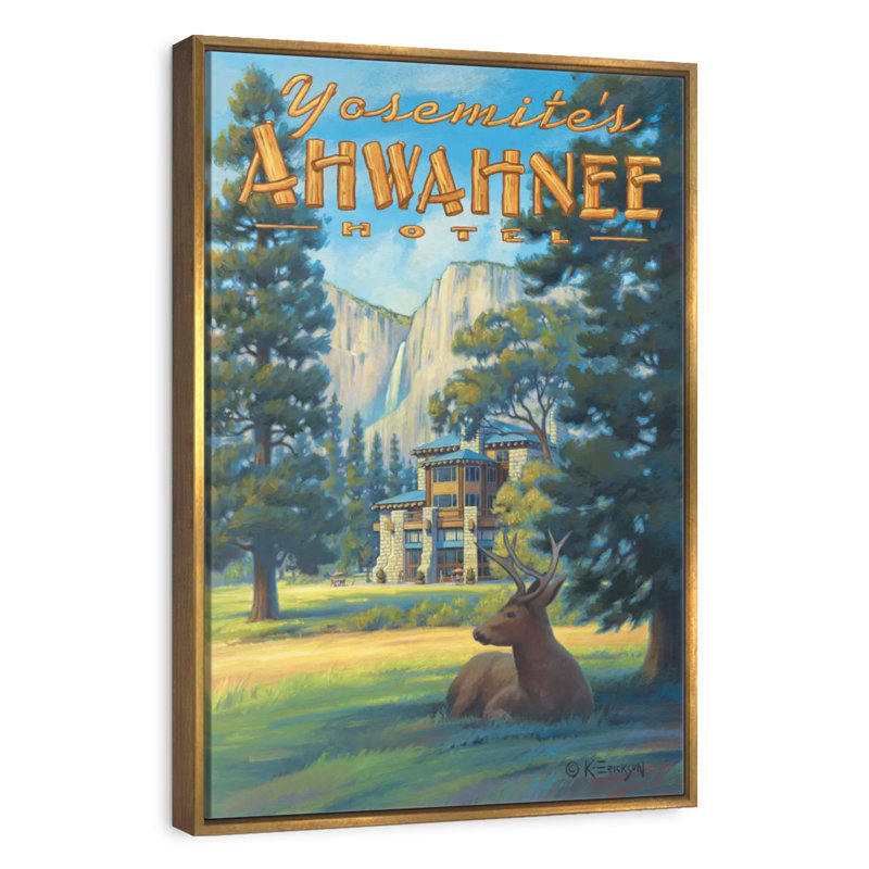 Ahwahnee Hotel, Cadre flottant doré, 29 po x 43 po