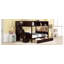 Lit superposé simple au-dessus de double avec tablettes, escalier de rangement et 2 tiroirs de rangement-1065045136