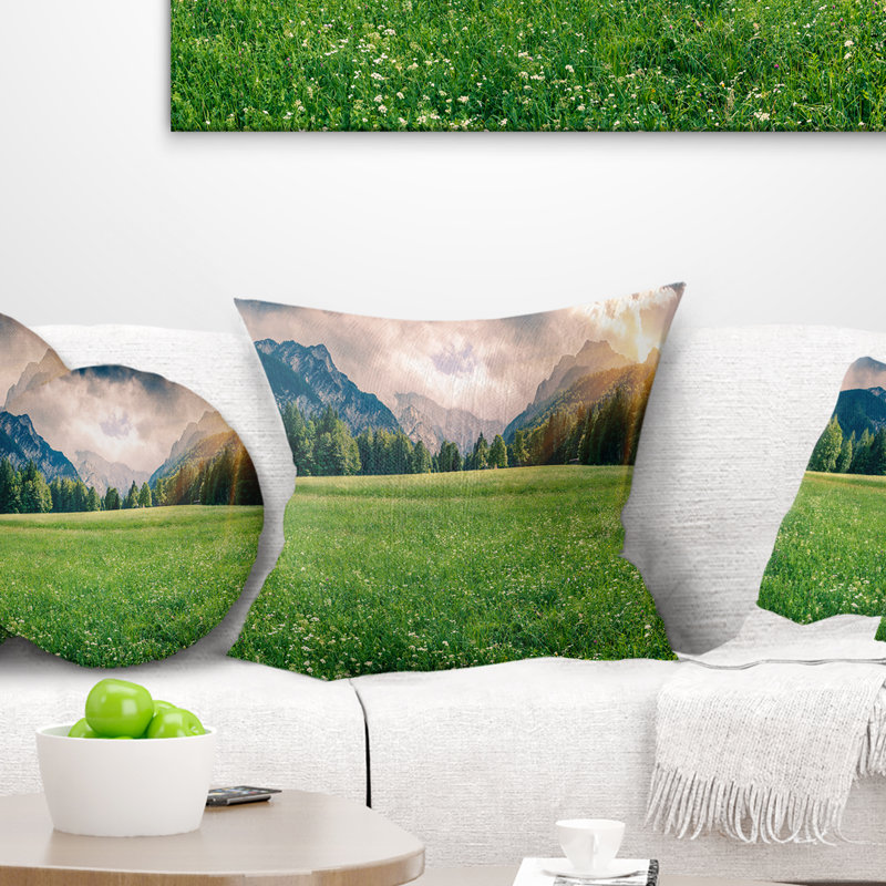 Coussin Landscape Triglav, 16 po x 1 po, Coussin décoratif