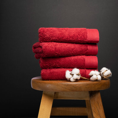 Ensemble de serviettes essuie-mains 100% coton 4 pièces Kendra