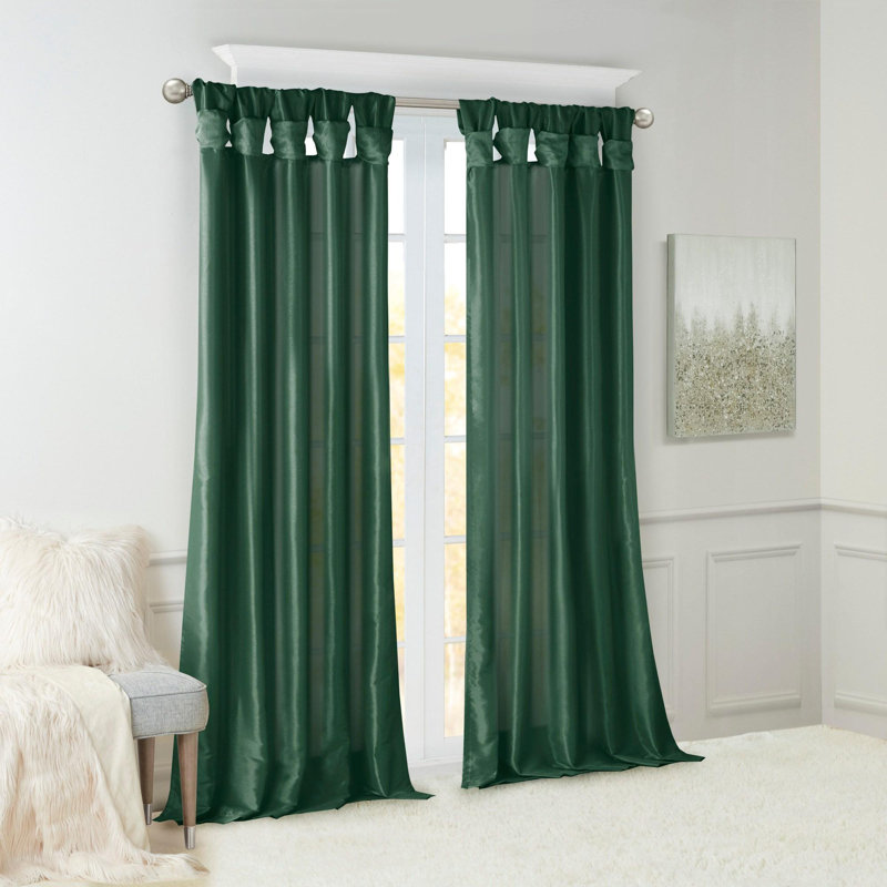 Panneau de rideau 50 "Twist Tab Total, L 95 po x L 50 po, Vert