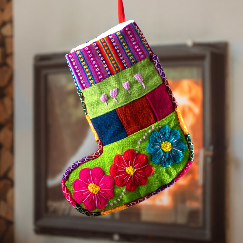 Chaussette de Noël faite à la main