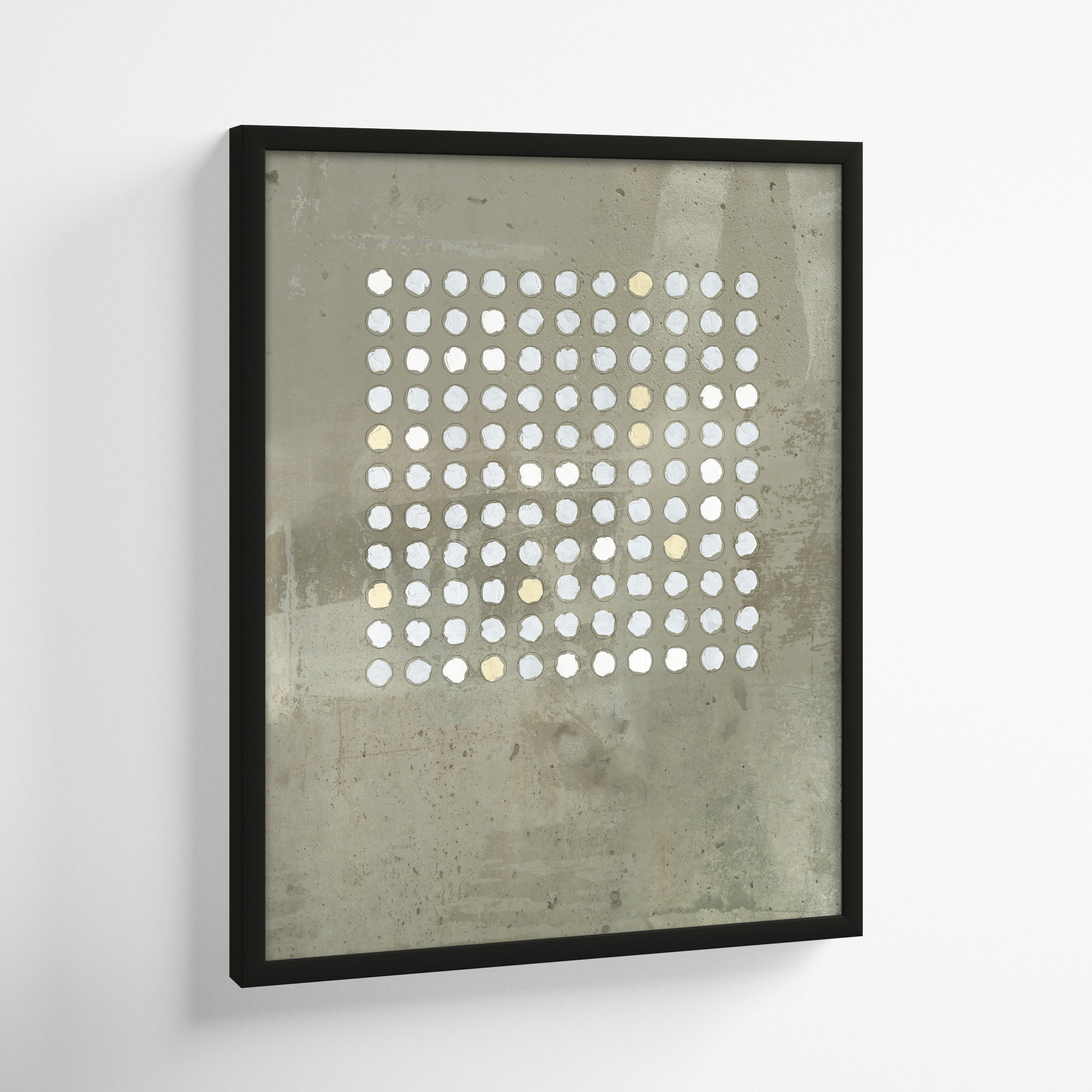 Circles In Squares 2 by Jacques Pilon, Black, 20" H x 16" W x 1.25" D