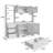 71" Tall Large Kitchen Pantry Storage Cabinet