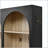 Farmhouse Arch Hall Tree with 8 Hooks, Drawers, and Wood Grain Back Panels-2001353830