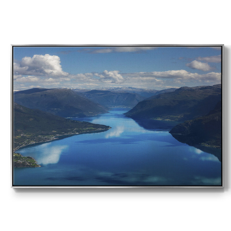 " Crystal Reflection ", 17" H x 25" W x 2" D, Silver Framed