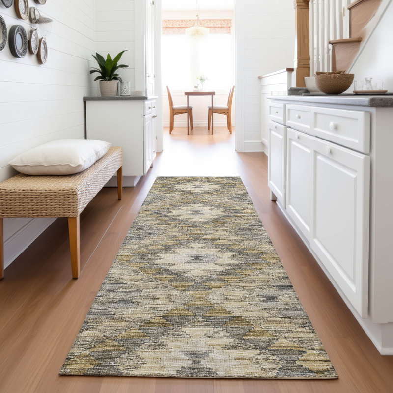 Premium Machine Washable Barry AMF1226 Global Rug, Runner 2'3" x 7'6"