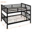 Lit superposé double au-dessus de double avec échelle pour chambre à coucher, mobilier de chambre d'amis - espresso-2109811228