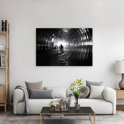 Silhouette abstraite contemporaine de Night Rider - Affiche murale urbaine