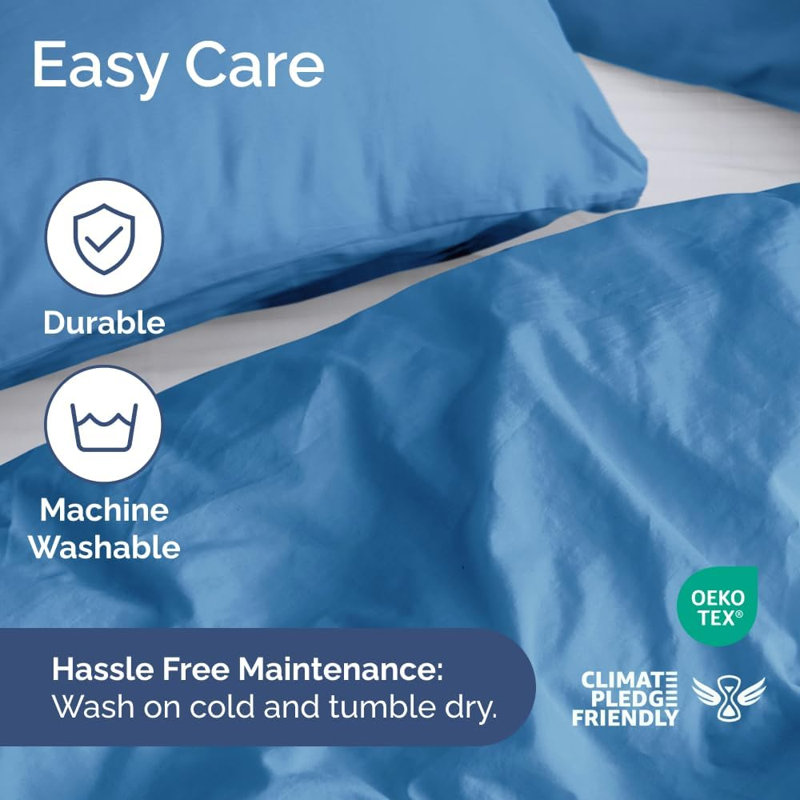 Premium 3-Piece Duvet Cover Set - Hotel Quality Soft & Cooling Comforter Cover With Zipper & Matching Pillowcases, King