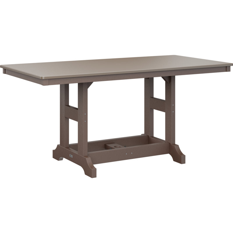 Berlin Gardens Garden Classic Rectangular Dining Table, Hammered Top Bronze, Chocolate Brown, 30.87" H x 66" W x 33" D