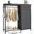6-Drawer Storage Dresser with LED Lights, Hanging Rack & Charging Station-1228887851